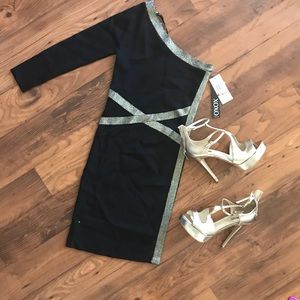 Xoxo One Sleeve Cocktail Dress